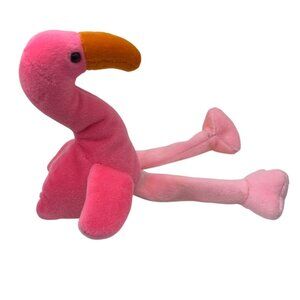 Ty Beanie Babies Pinky Flamingo Plush 1995 Pink Stuffed Animal Collectible Toy
